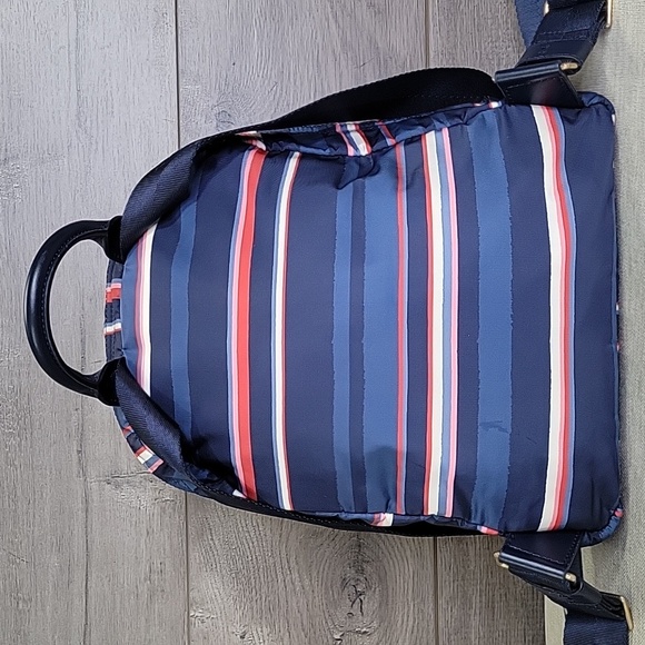 Tory Burch Navy Striped Nylon Backpack main image 11
